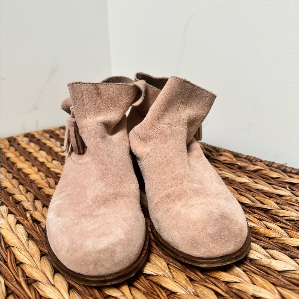 Zara Pink Suede Boots Size 36 (6)